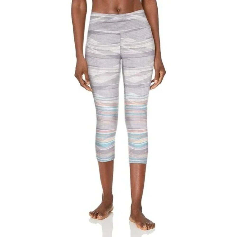Prana Pillar NWT Printed Capri Leggings Ashley Sunrise Sz XS